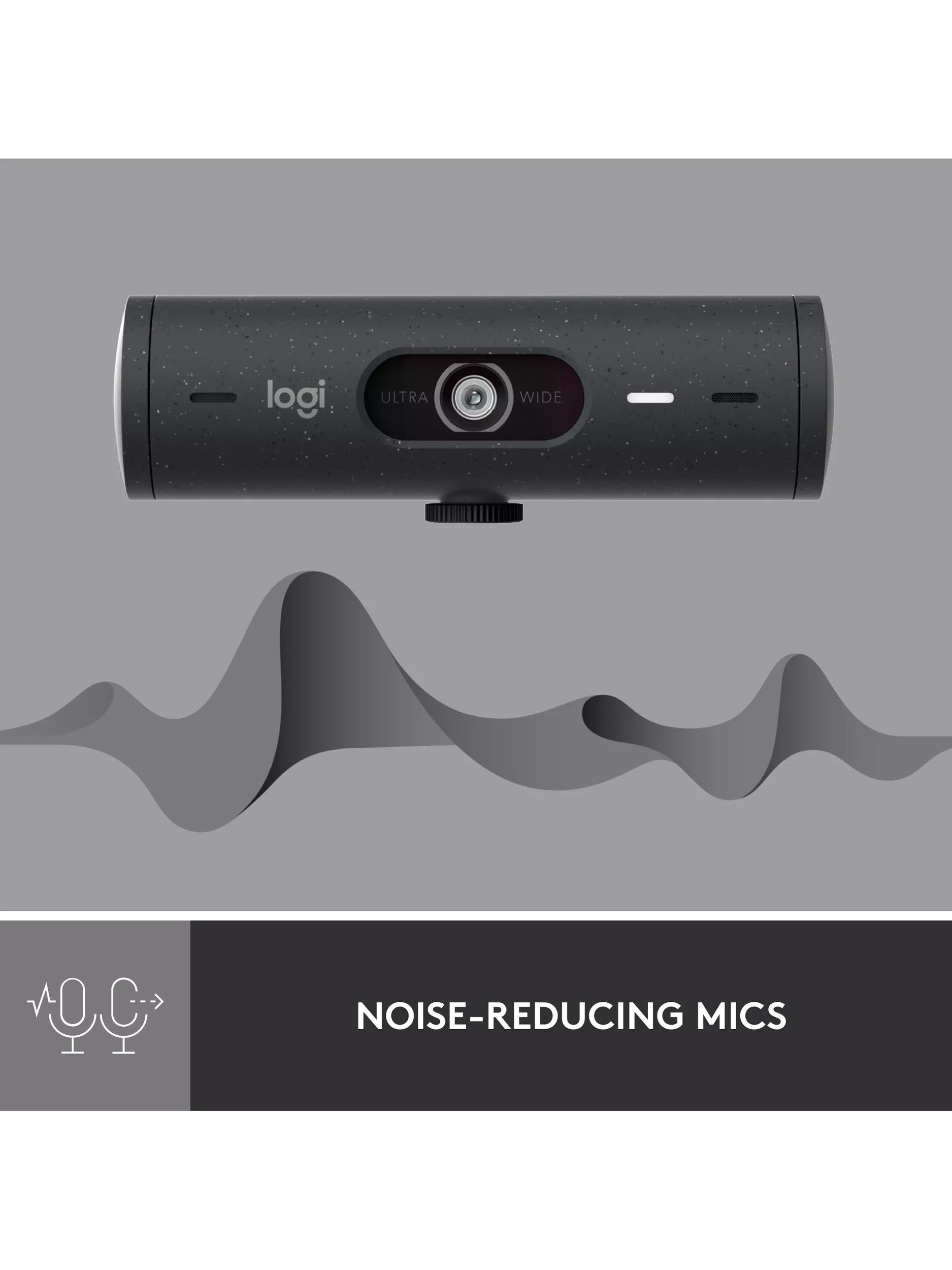 Logitech Brio 500 Full HD 1080p webcam with privacy shutter - British product
