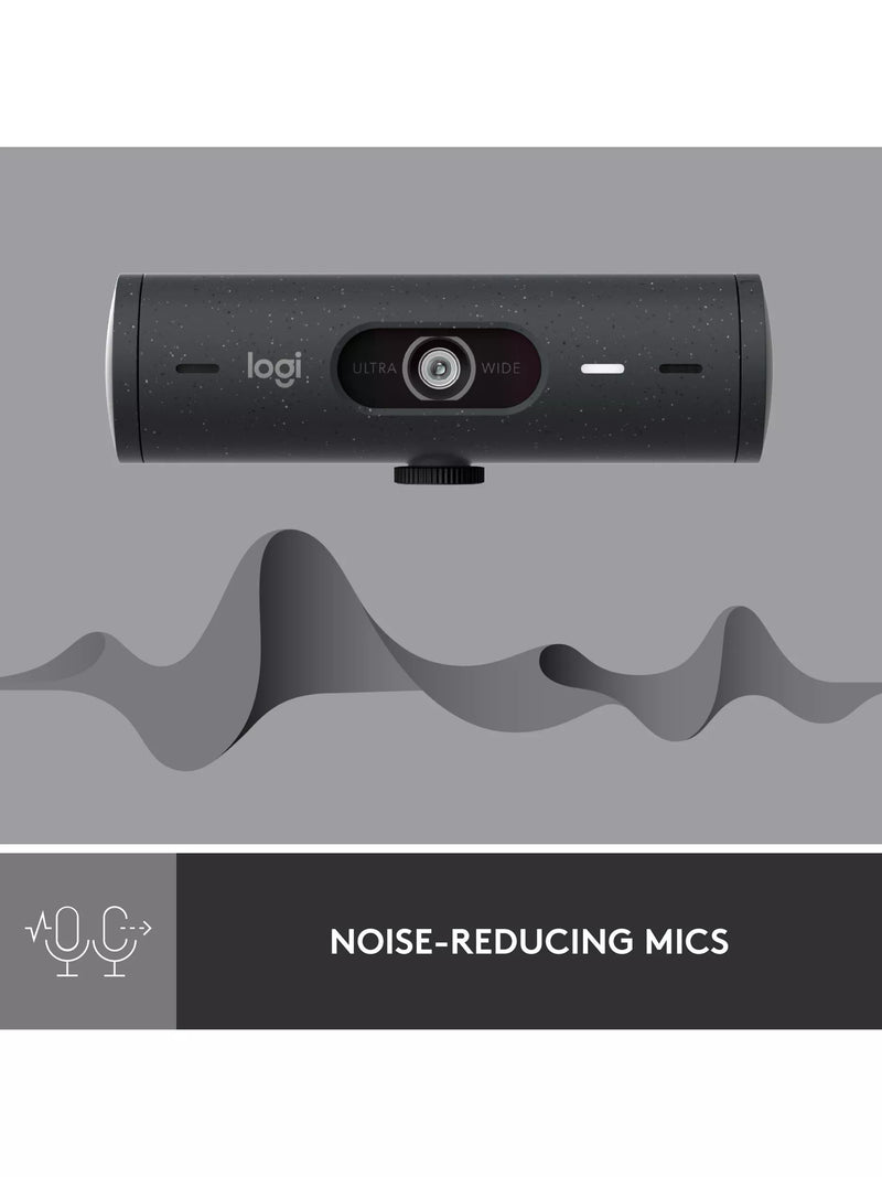 Logitech Brio 500 Full HD 1080p webcam with privacy shutter - British product