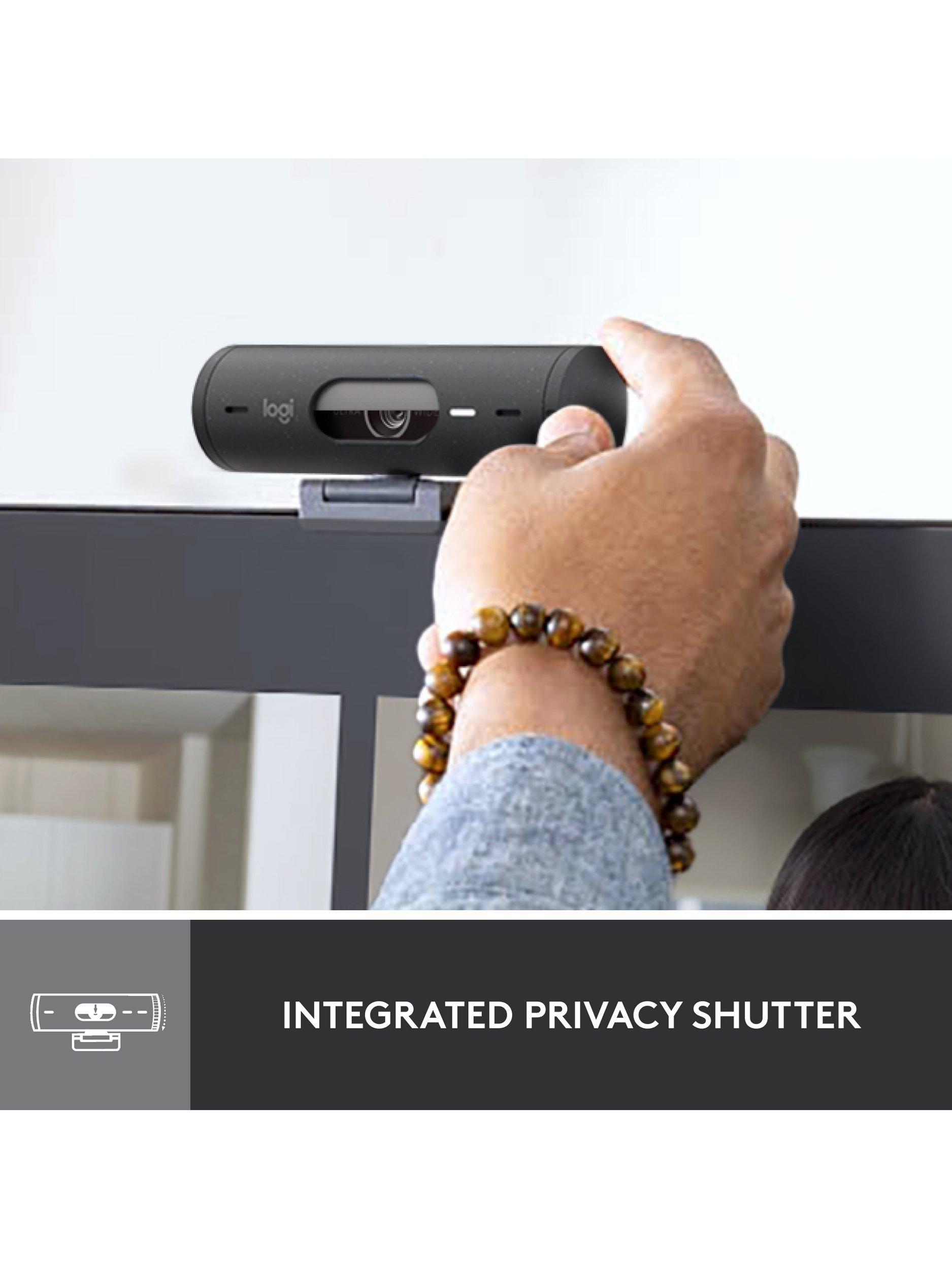 Logitech Brio 500 Full HD 1080p webcam with privacy shutter - British product