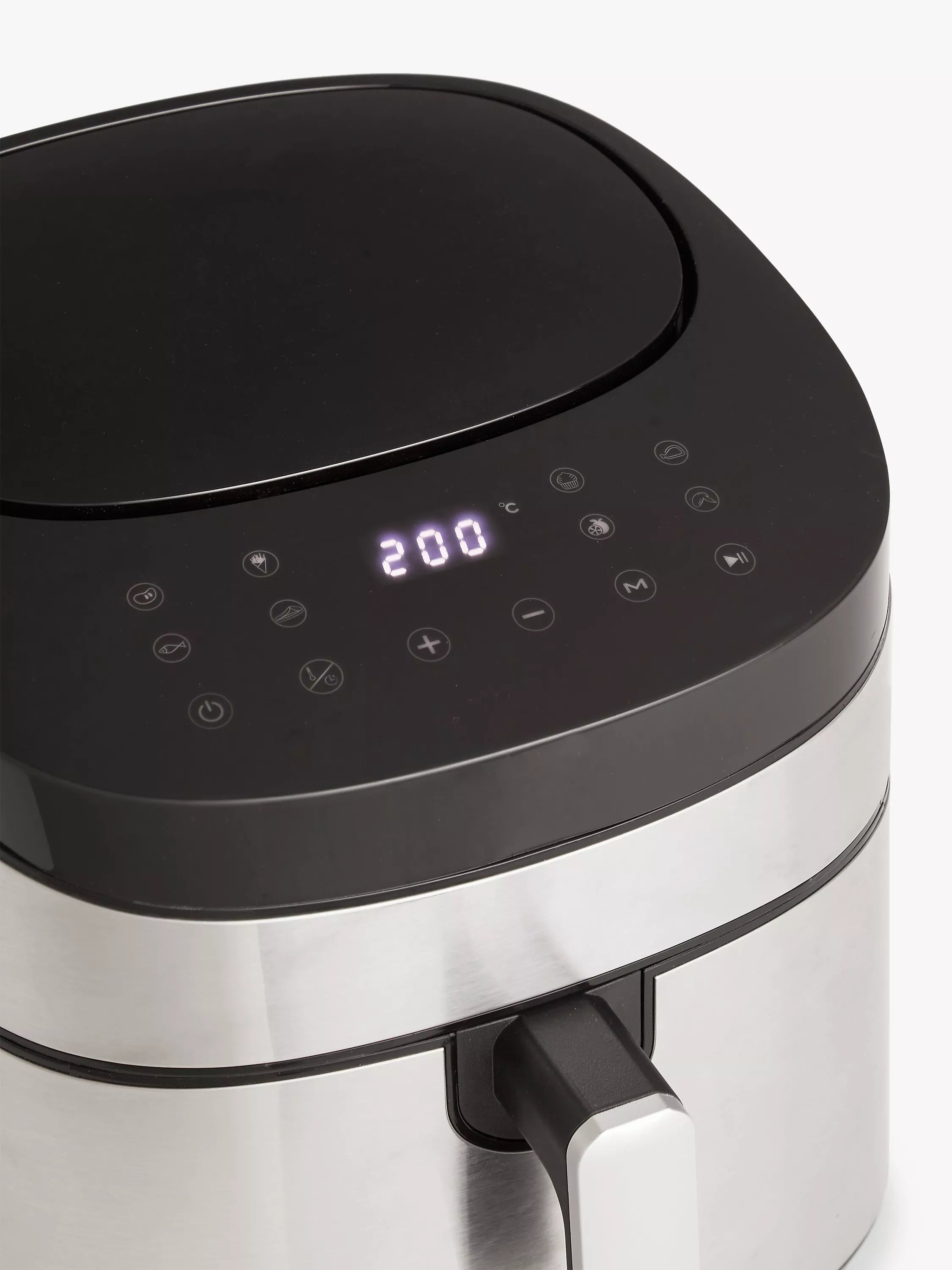 John Lewis air fryer black silver 7.2L, imported from the UK
