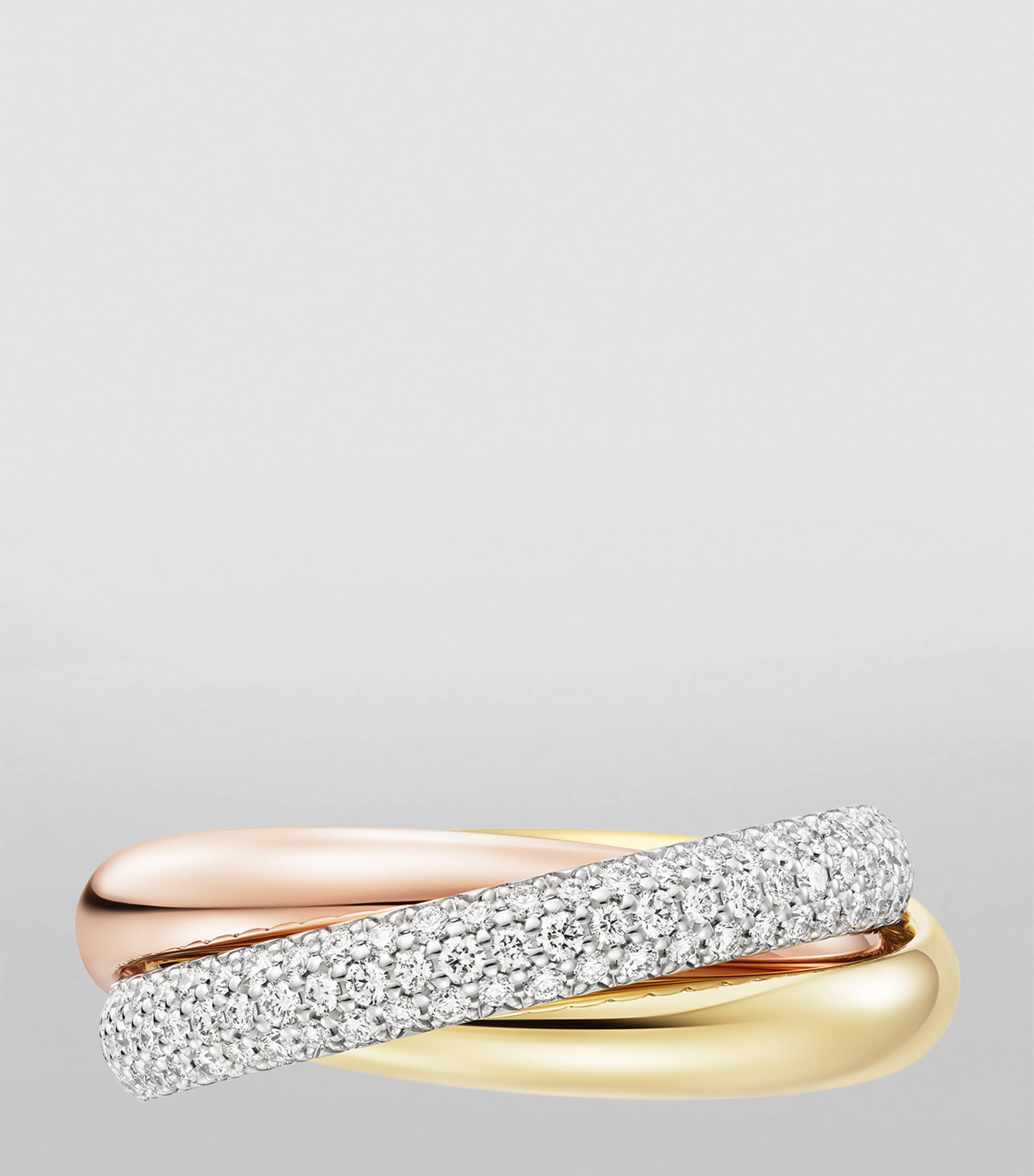 Cartier Trinity diamond ring in 18k gold (British brand)
