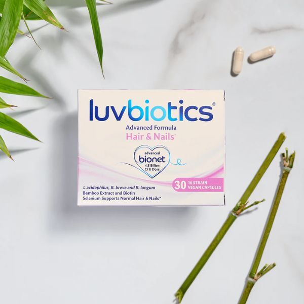 Luvbiotics Hair & Nails 30 Vegan Capsules