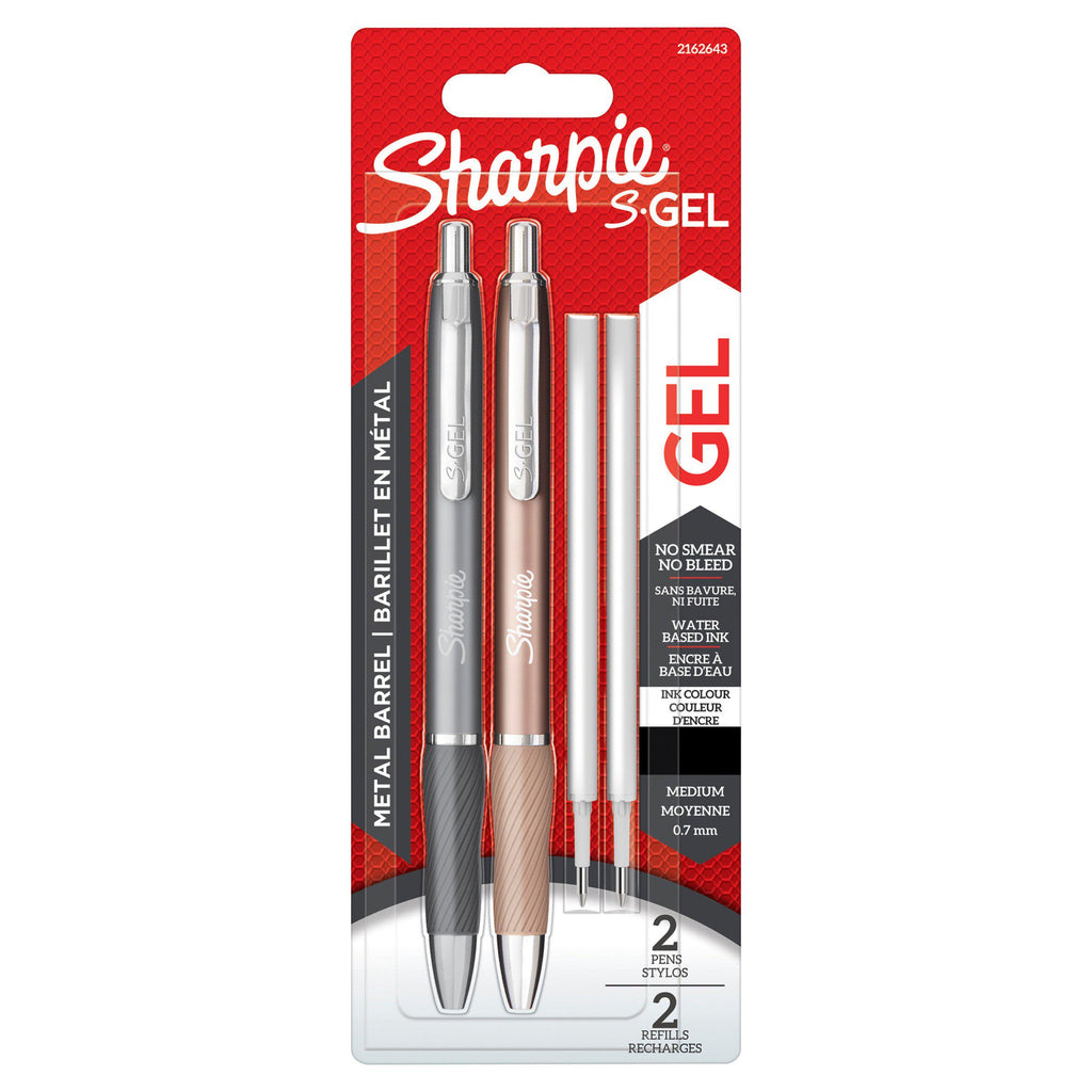 Sharpie S Gel Metal Pens Black Ink 2pk