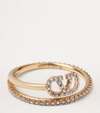 Valentino Garavani crystal VLogo ring, UK version
