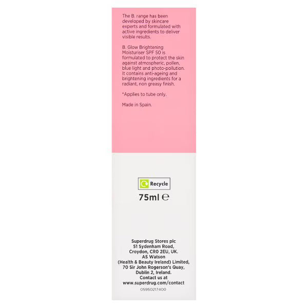 B. Skin Glow Vitamin C Moisturiser SPF50 75ml - British product