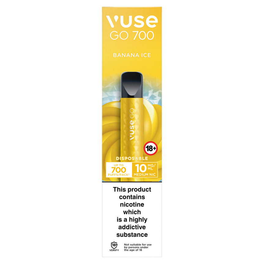 Vuse Go 700 Banana Ice Disposable GOODS ASDA   