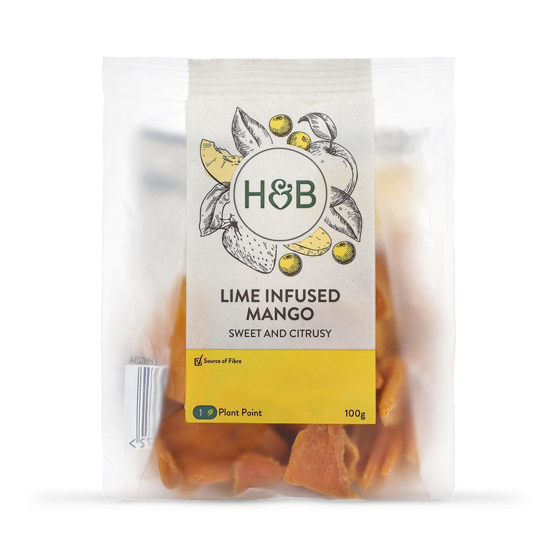 Holland & Barrett lime infused mango slices 100g, UK version
