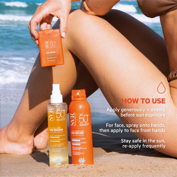 SVR Sun Secure SPF50+ hydrating face spray 20ml (British brand)