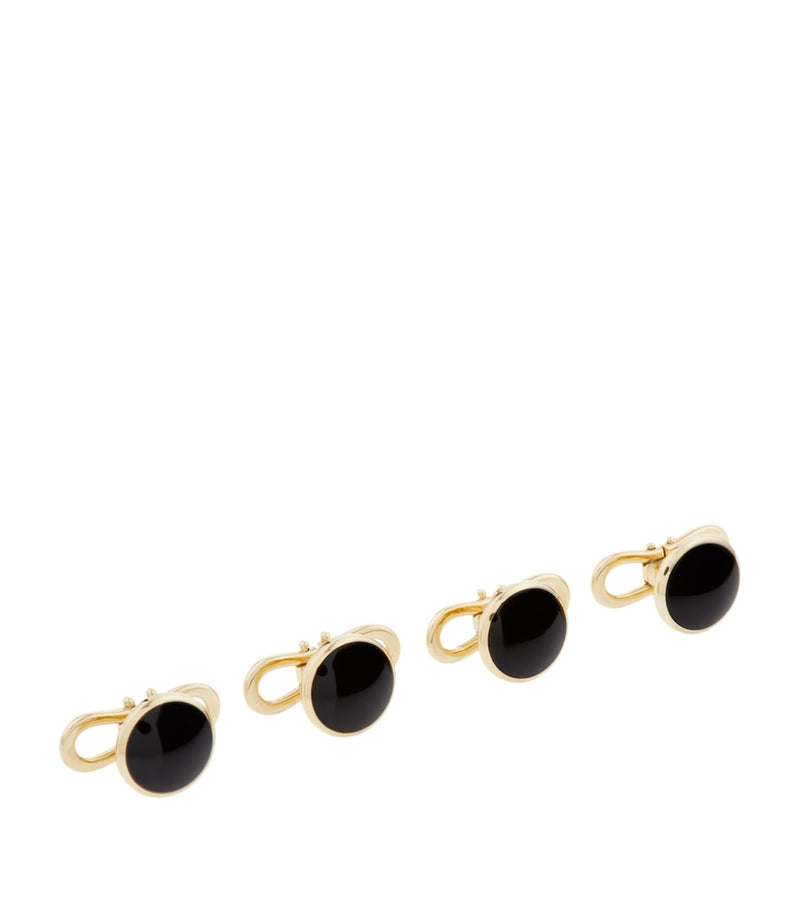 TOM FORD yellow gold and onyx cufflinks - British product