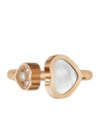 Chopard Happy Hearts rose gold ring with moving diamond, imported from the UK