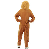 Smiffys lion costume brown hooded jumpsuit adults, imported from the UK
