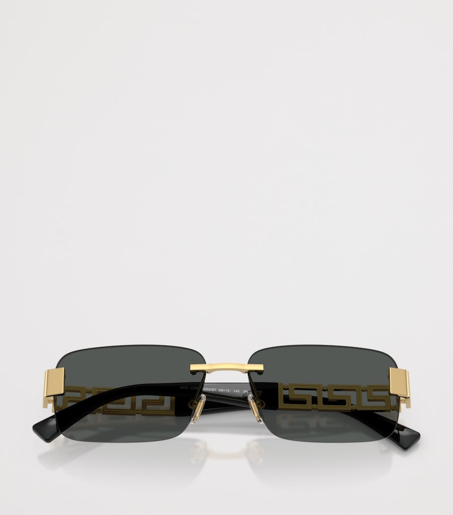 Versace metal rectangular sunglasses, UK version
