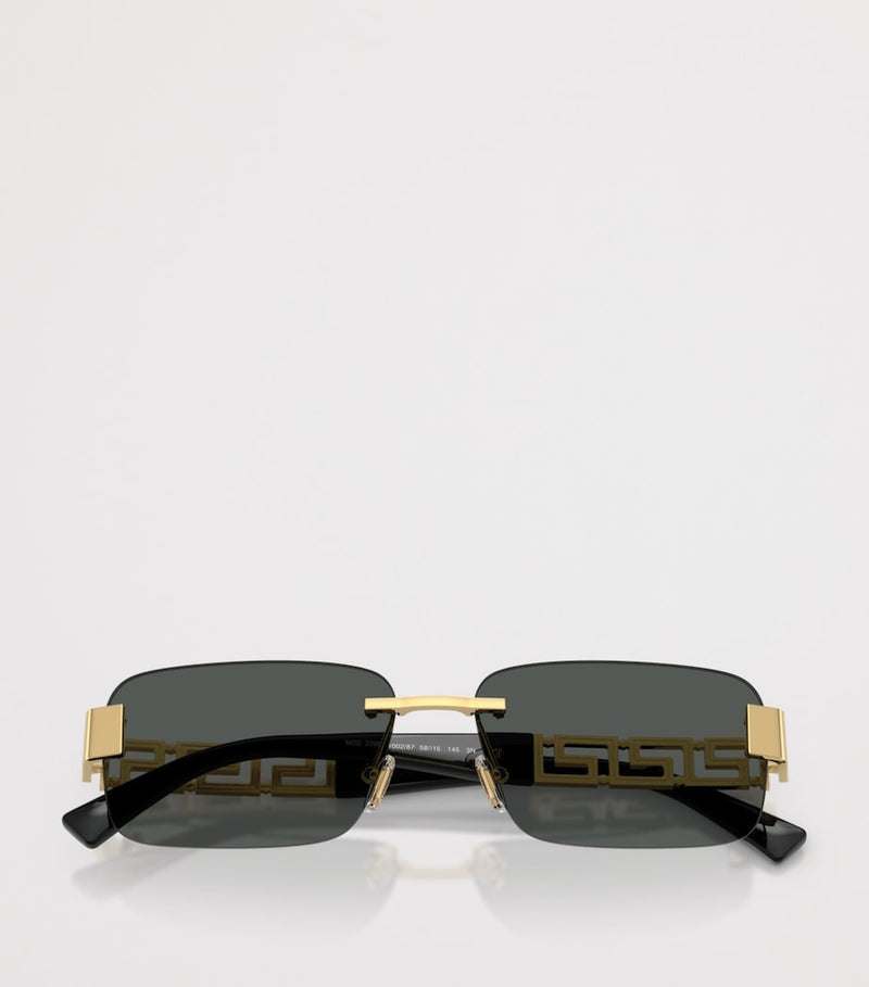 Versace metal rectangular sunglasses, UK version