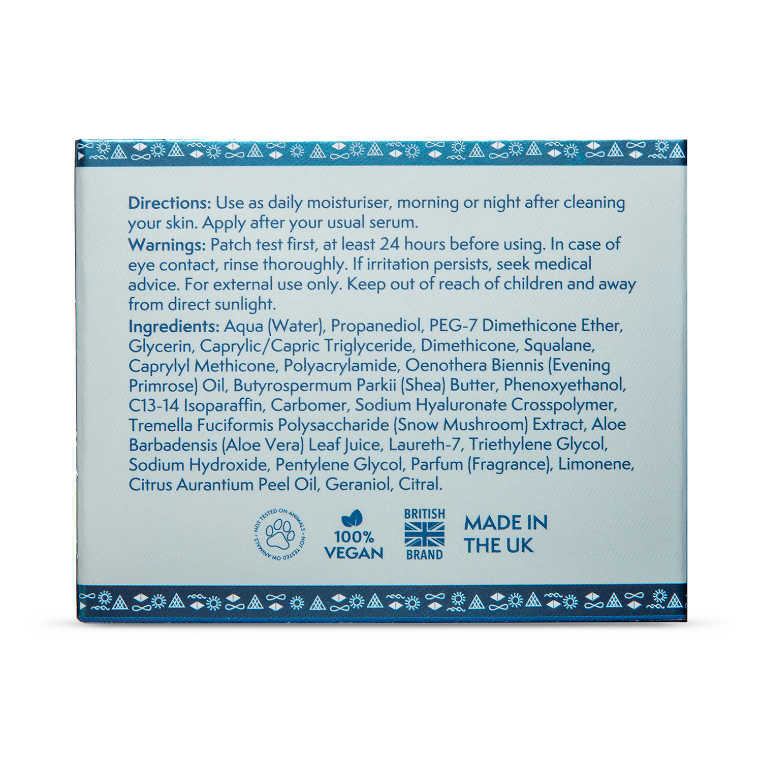 Nature Spell hydrating water cream with Hyaluronic Acid 100ml - British product