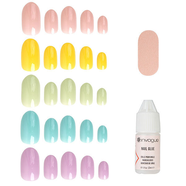 Invogue Candy Kisses Oval Nails - Variety Pack (120 Pieces) GOODS Superdrug   