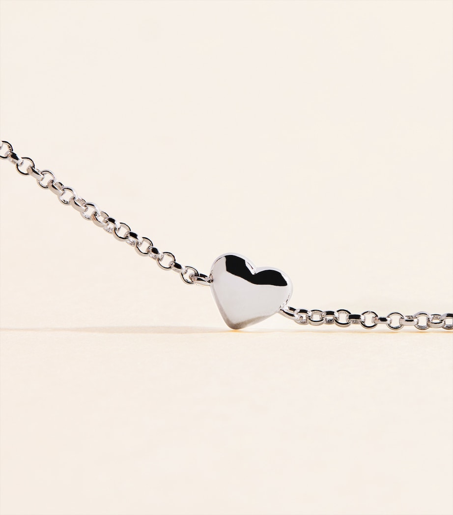 Astrid & Miyu recycled sterling silver heart bracelet, imported from the UK