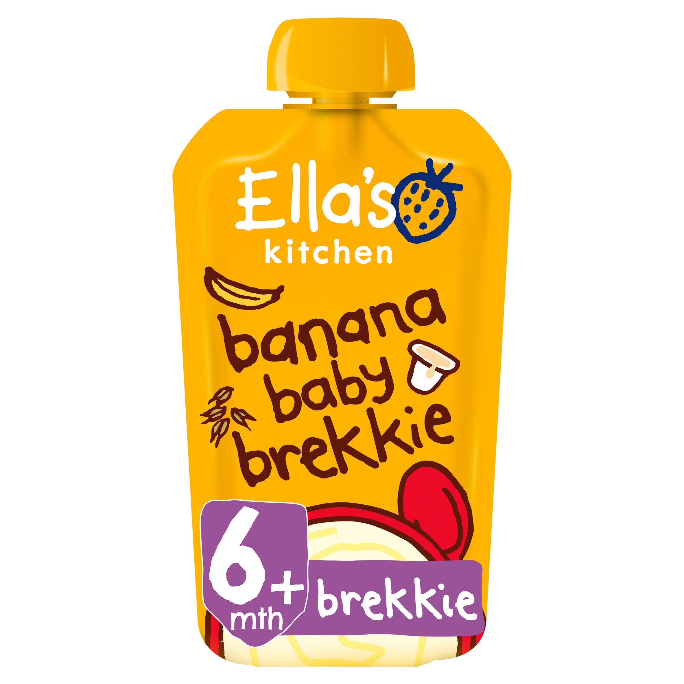 Ella's Kitchen Organic Banana Baby Brekkie Baby Food Breakfast Pouch 6+ Months 100g GOODS Sainsburys   