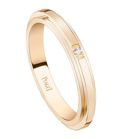 Harrods Piaget Rose Gold and Single Diamond Possession Ring- Buy online at McGrocer