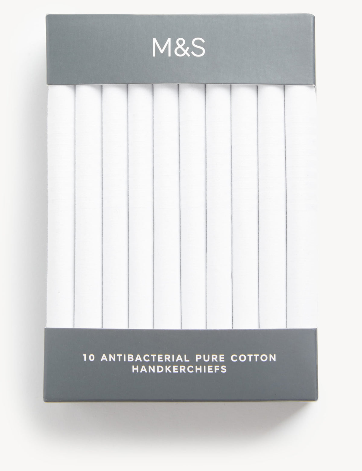 M&S antibacterial pure cotton handkerchiefs 10 pack, imported from the UK
