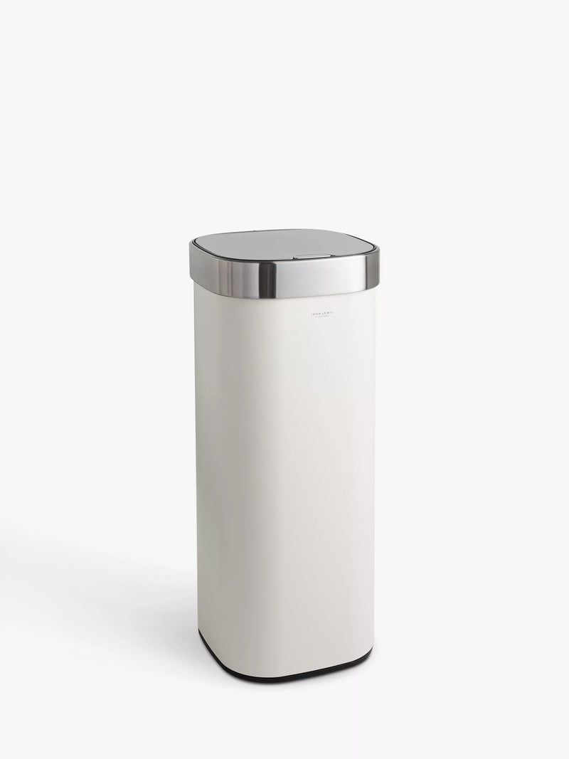 John Lewis Touch Bin, 40L - Stone