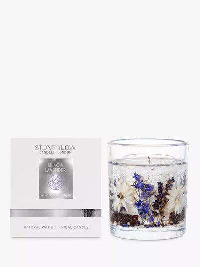 John Lewis Stoneglow Natures Gift Lilac & Lavender Scented Candle, 180g
