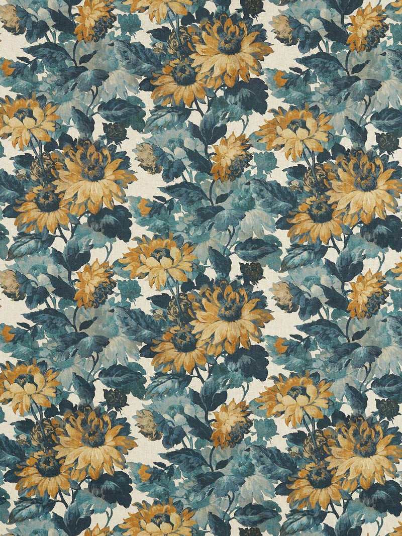 Clarke & Clarke Sunforest jacquard floral fabric 137cm (British brand)