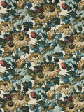 Clarke & Clarke Sunforest jacquard floral fabric 137cm (British brand)