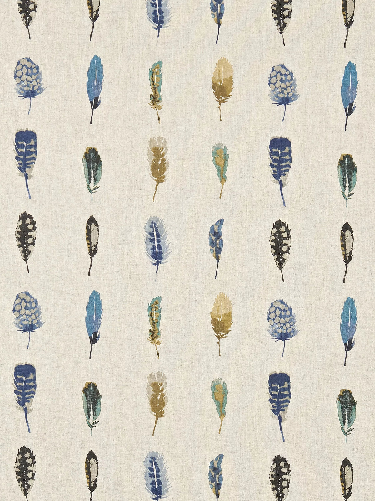 Harlequin Limosa furnishing fabric with exotic feather design (British brand)