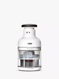 OXO kitchen chopper with stainless steel blade and measuring cup, imported from the UK