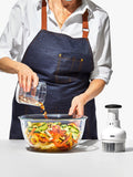 OXO kitchen chopper with stainless steel blade and measuring cup, imported from the UK