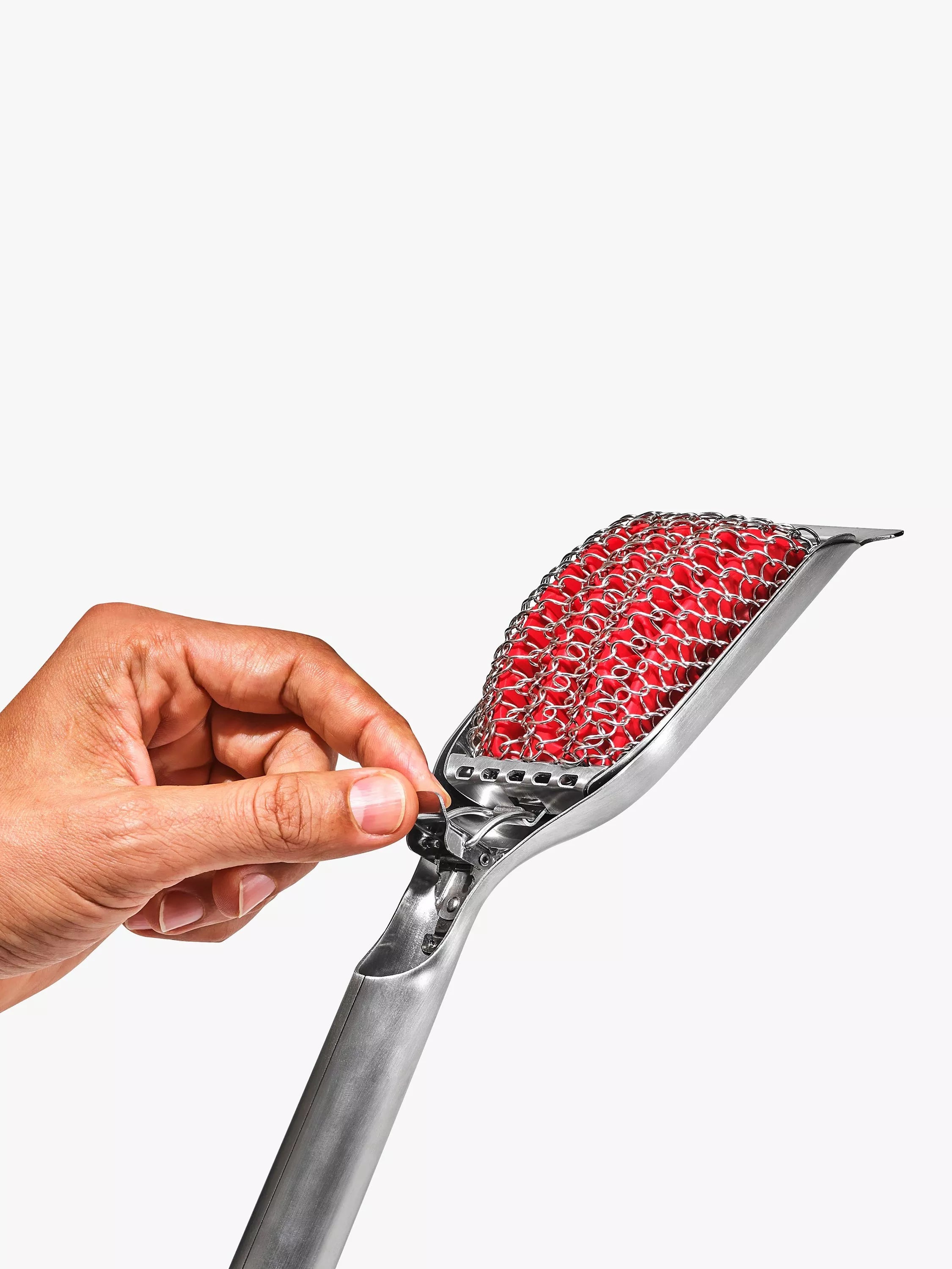 OXO bristle-free BBQ grill brush with replaceable head - British product