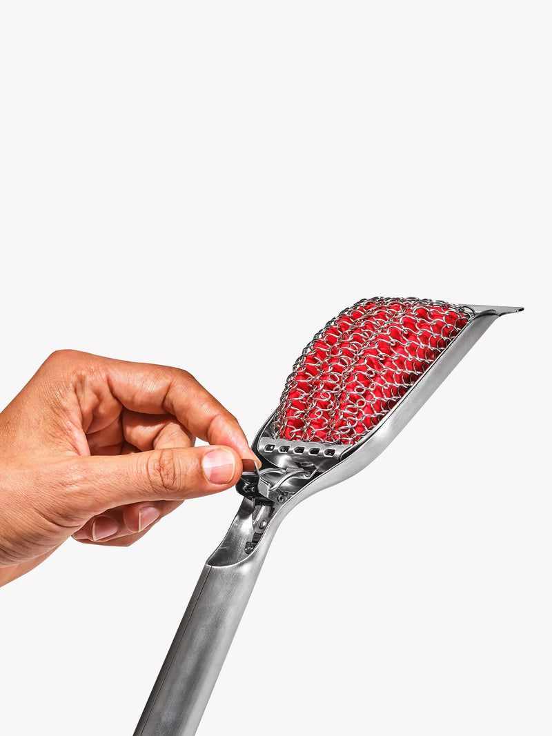 OXO bristle-free BBQ grill brush with replaceable head - British product