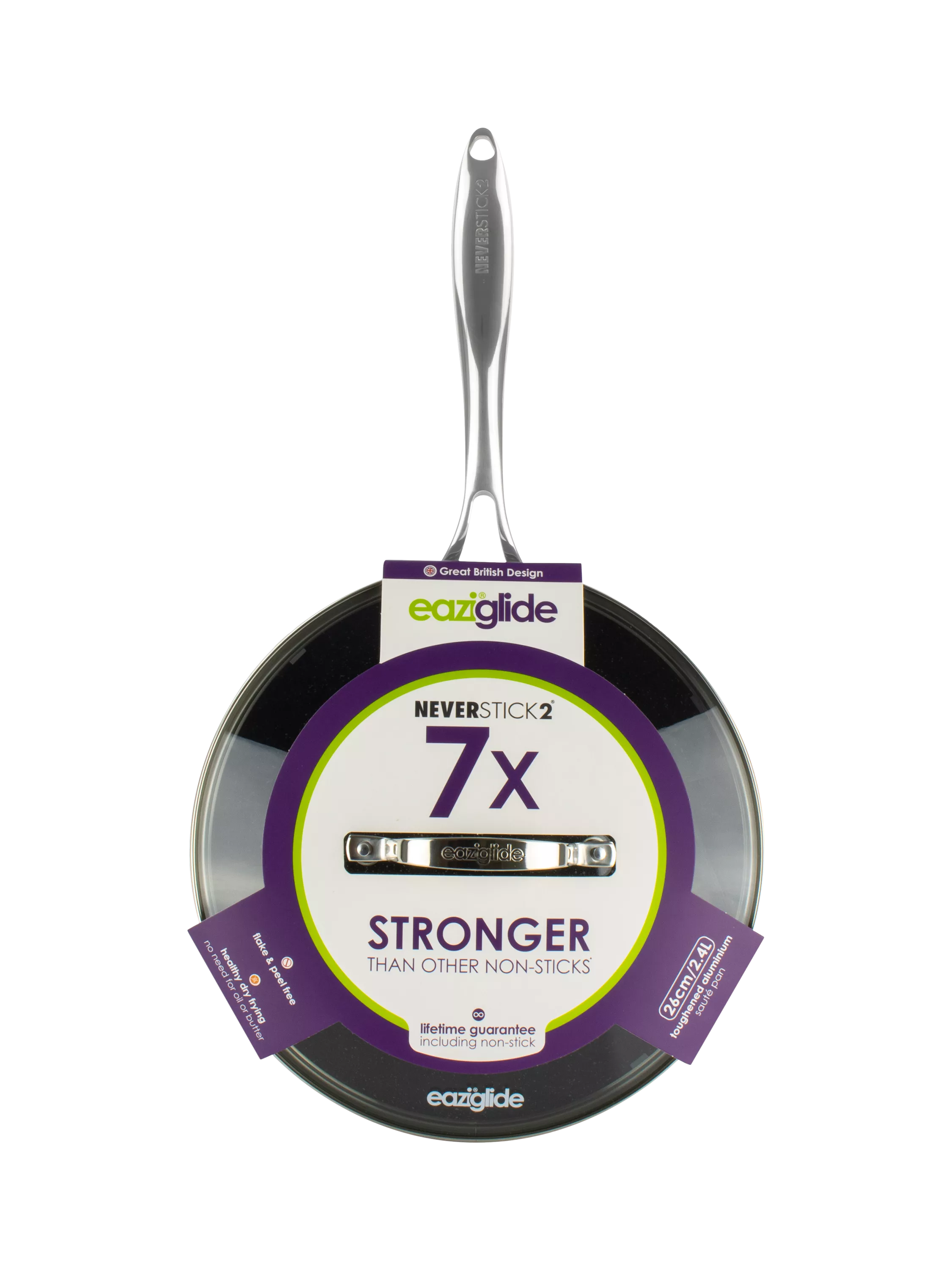 Eaziglide non-stick saute pan 26cm, imported from the UK