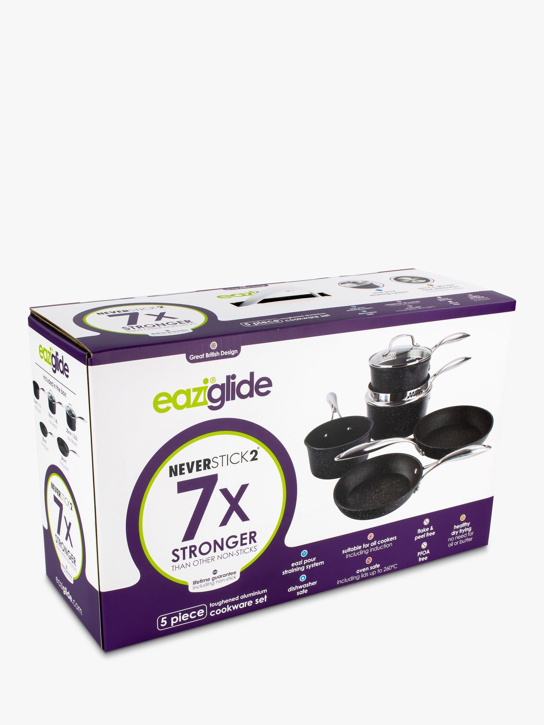 Eaziglide Neverstick2 non-stick pan set 5 piece - British product