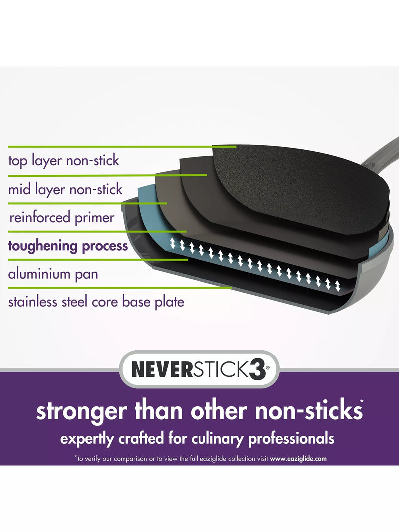 Eaziglide Neverstick3 Professional non-stick casserole 28cm - British product