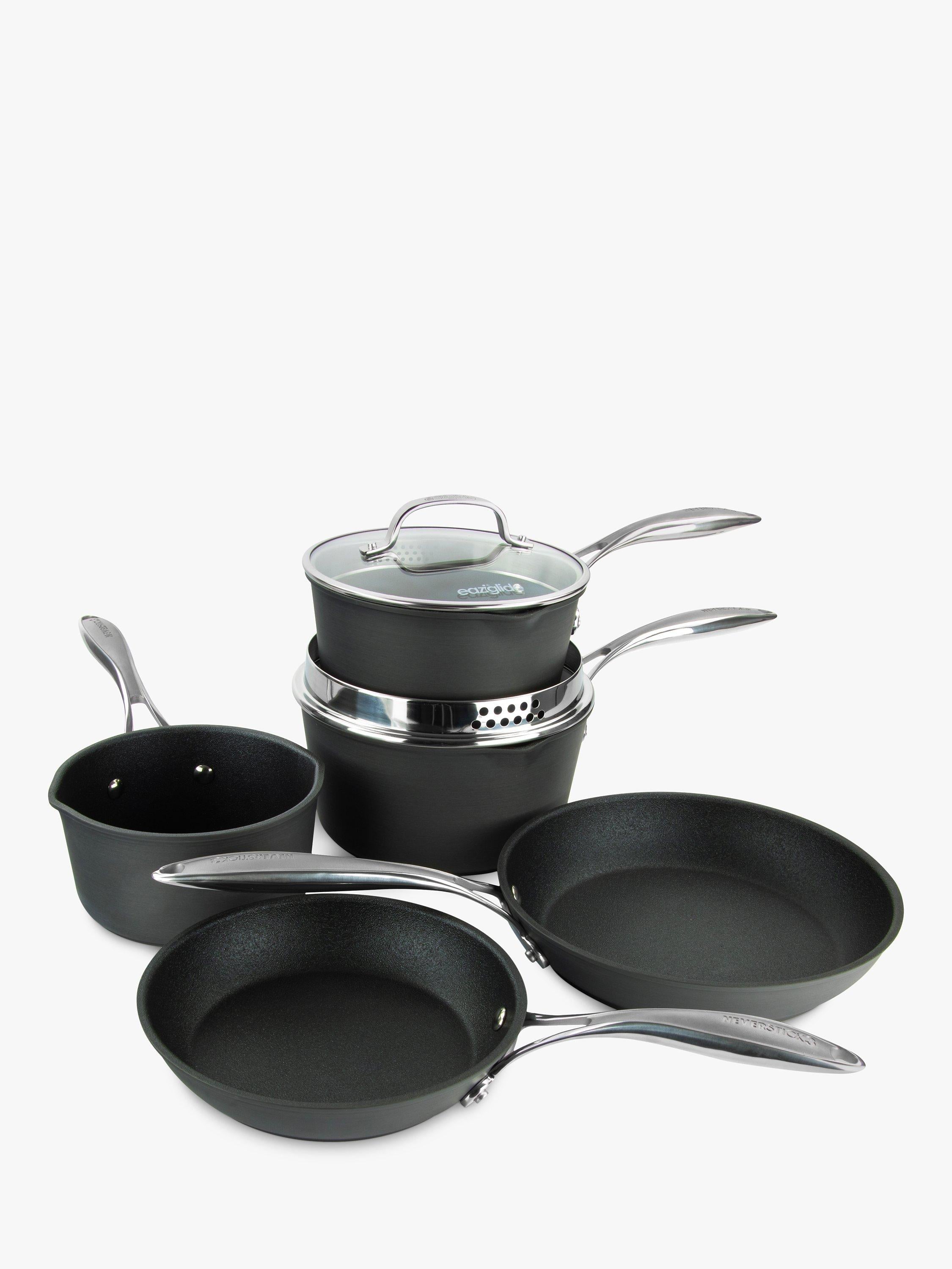 Eaziglide Neverstick3 Professional Aluminium Non-Stick Pan Set 5 Piece - British product