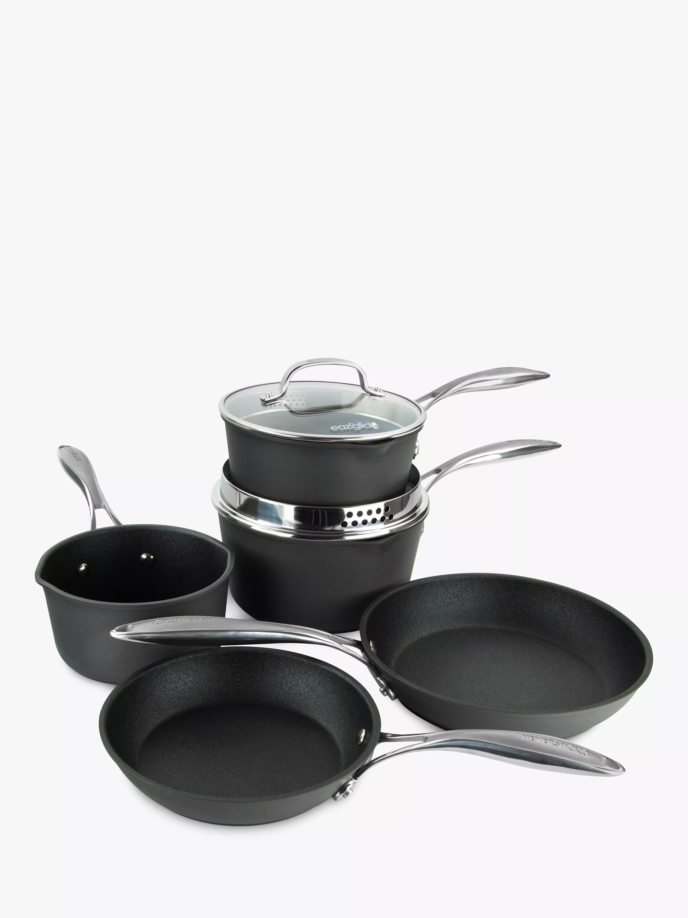 Eaziglide Neverstick3 Professional Aluminium Non-Stick Pan Set 5 Piece - British product