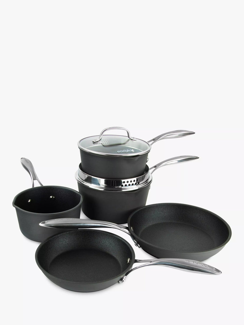 Eaziglide Neverstick3 Professional Aluminium Non-Stick Pan Set 5 Piece - British product