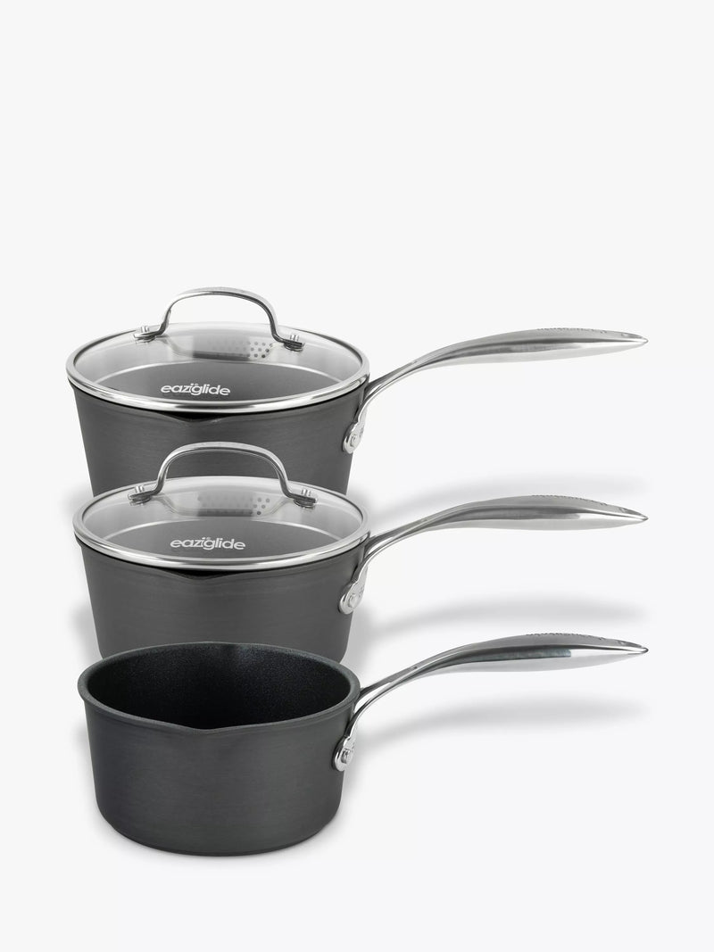 Eaziglide Neverstick3 Professional Aluminium Non-Stick Pan Set 5 Piece - British product