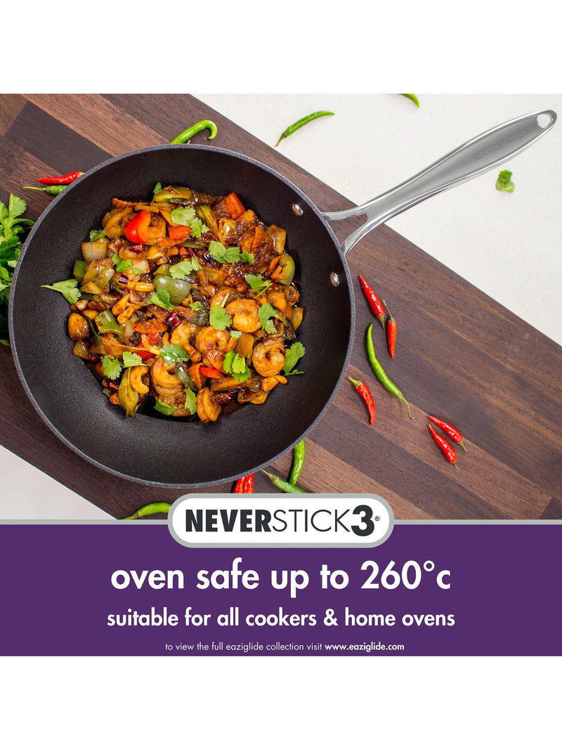 Eaziglide Neverstick3 Professional Aluminium Non-Stick Pan Set 5 Piece - British product
