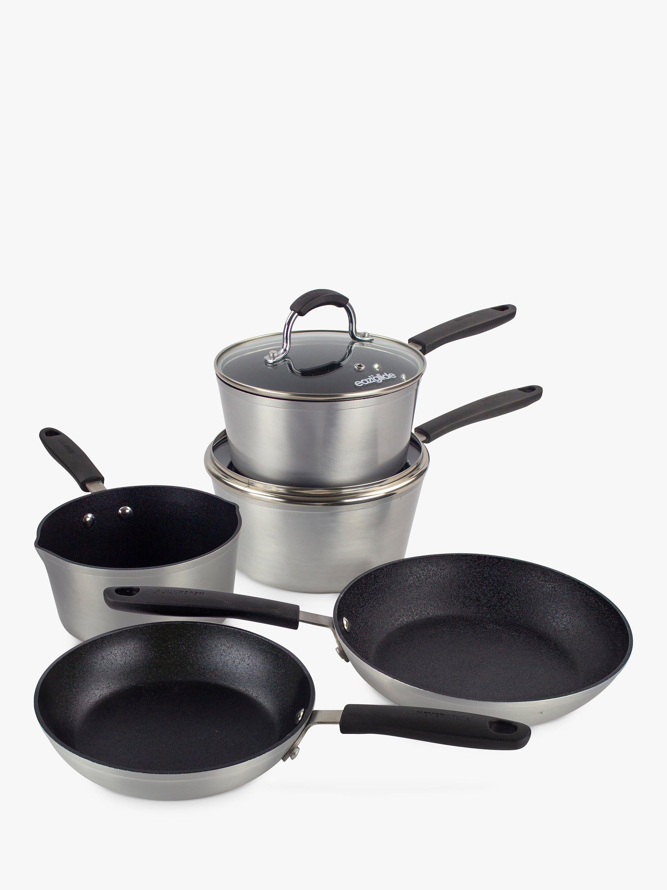 Eaziglide aluminium non-stick pan set 5 piece - British product