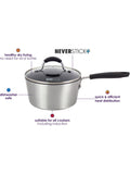 Eaziglide aluminium non-stick pan set 5 piece - British product