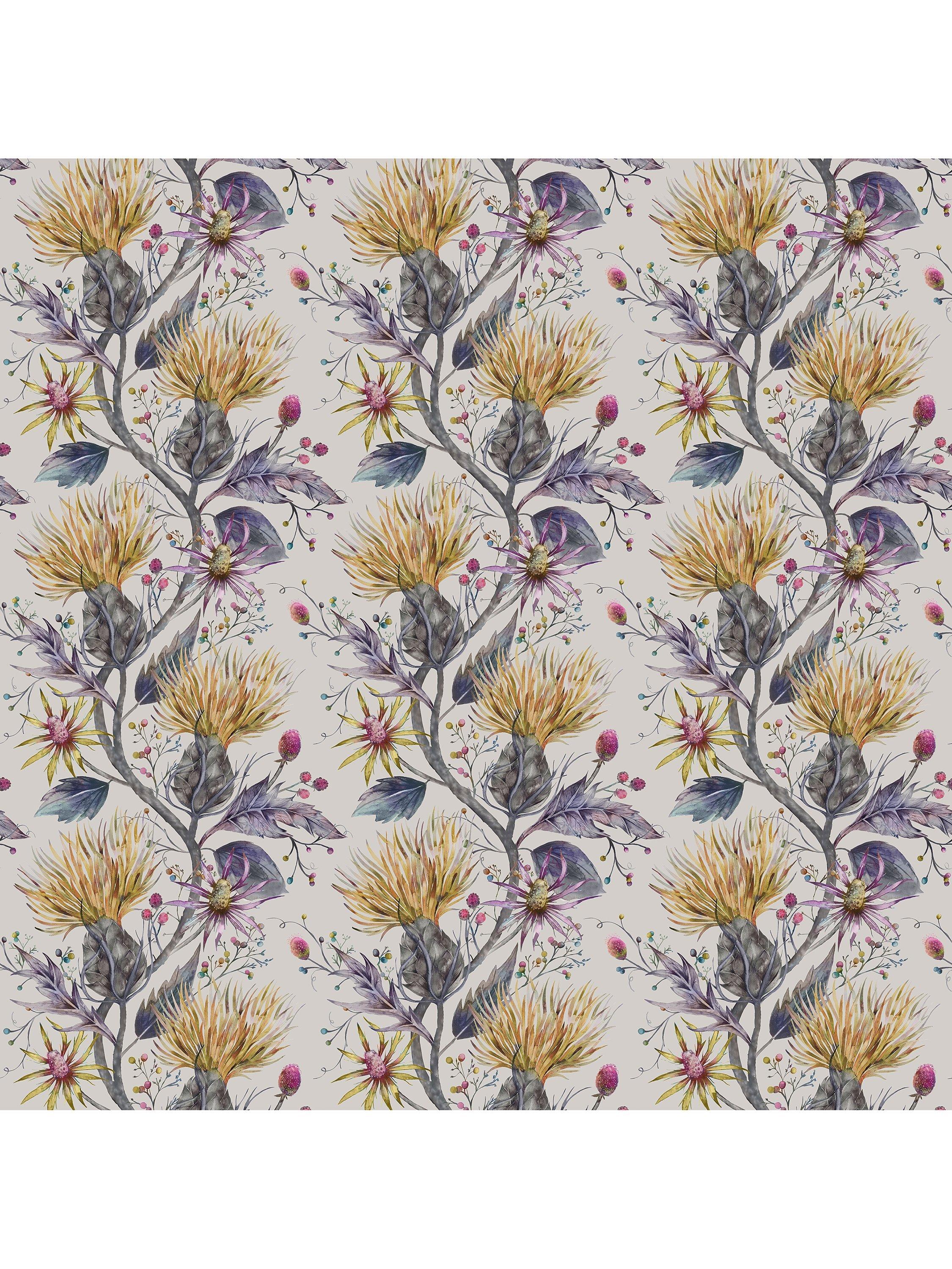 Voyage Varys furnishing fabric with thistle pattern (British brand)