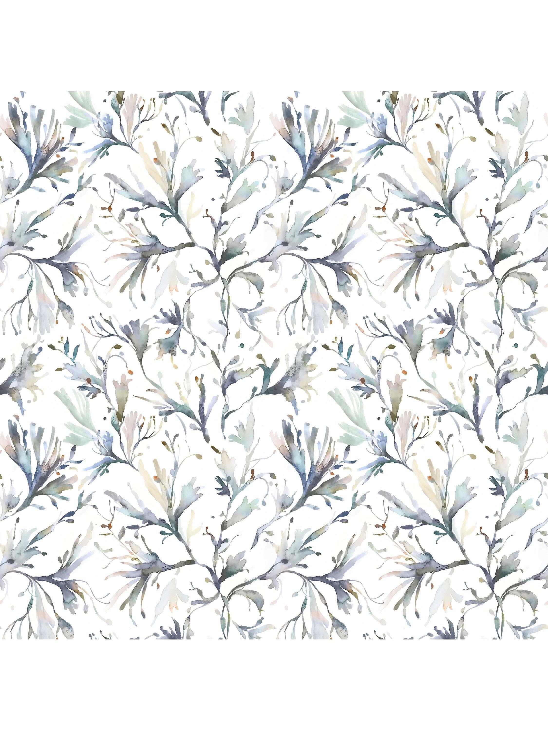 Voyage seaweed furnishing fabric woven cotton pattern (British brand)