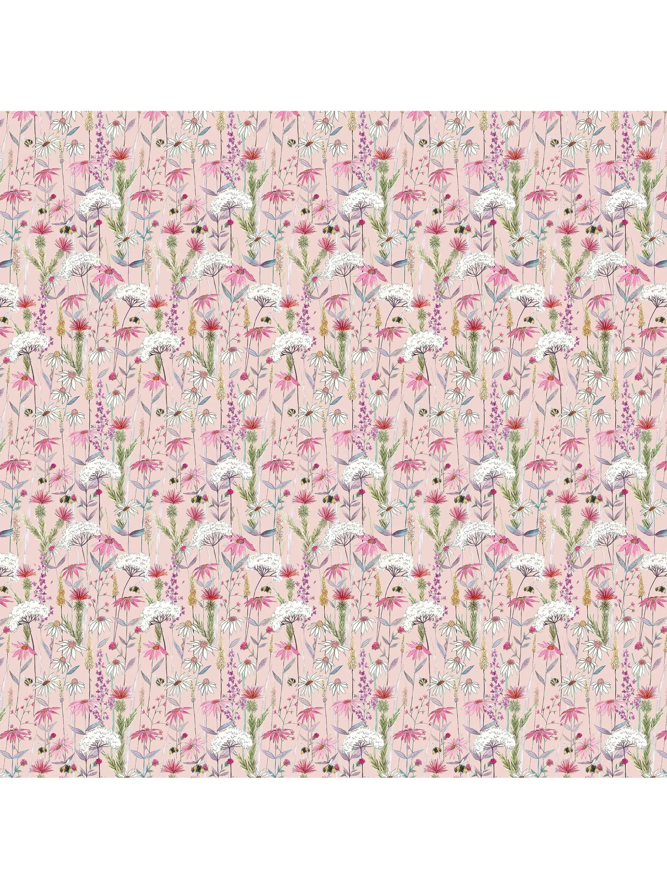 Voyage Hermione furnishing fabric floral bees 138cm (British brand)