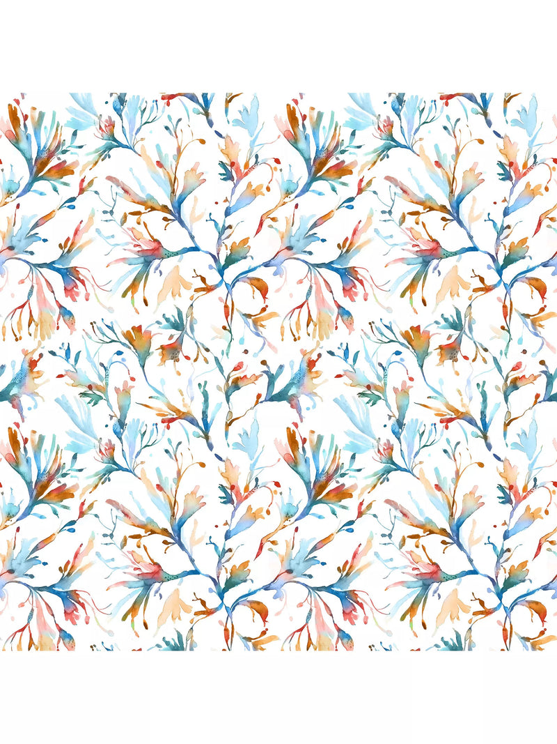 Voyage seaweed furnishing fabric woven cotton pattern (British brand)