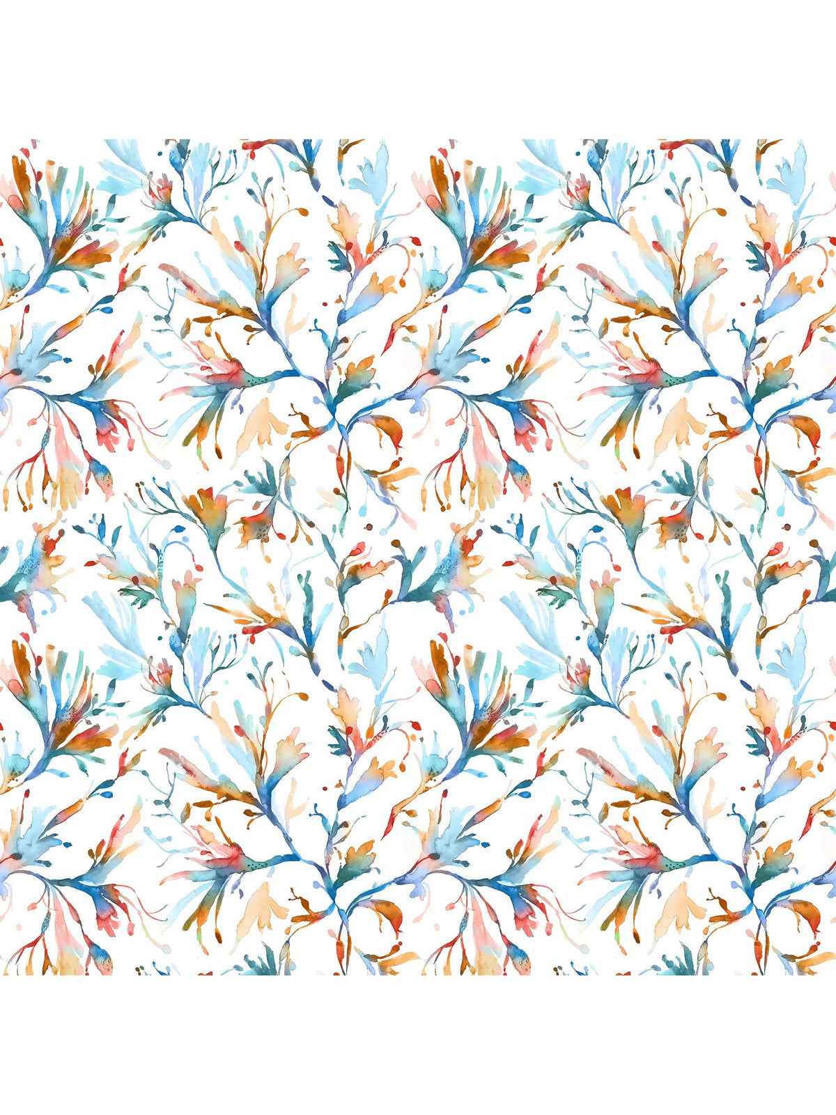 Voyage seaweed furnishing fabric woven cotton pattern (British brand)