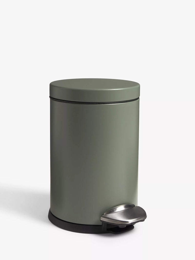 John Lewis Soft Close Bathroom Pedal Bin, 3L - Stone