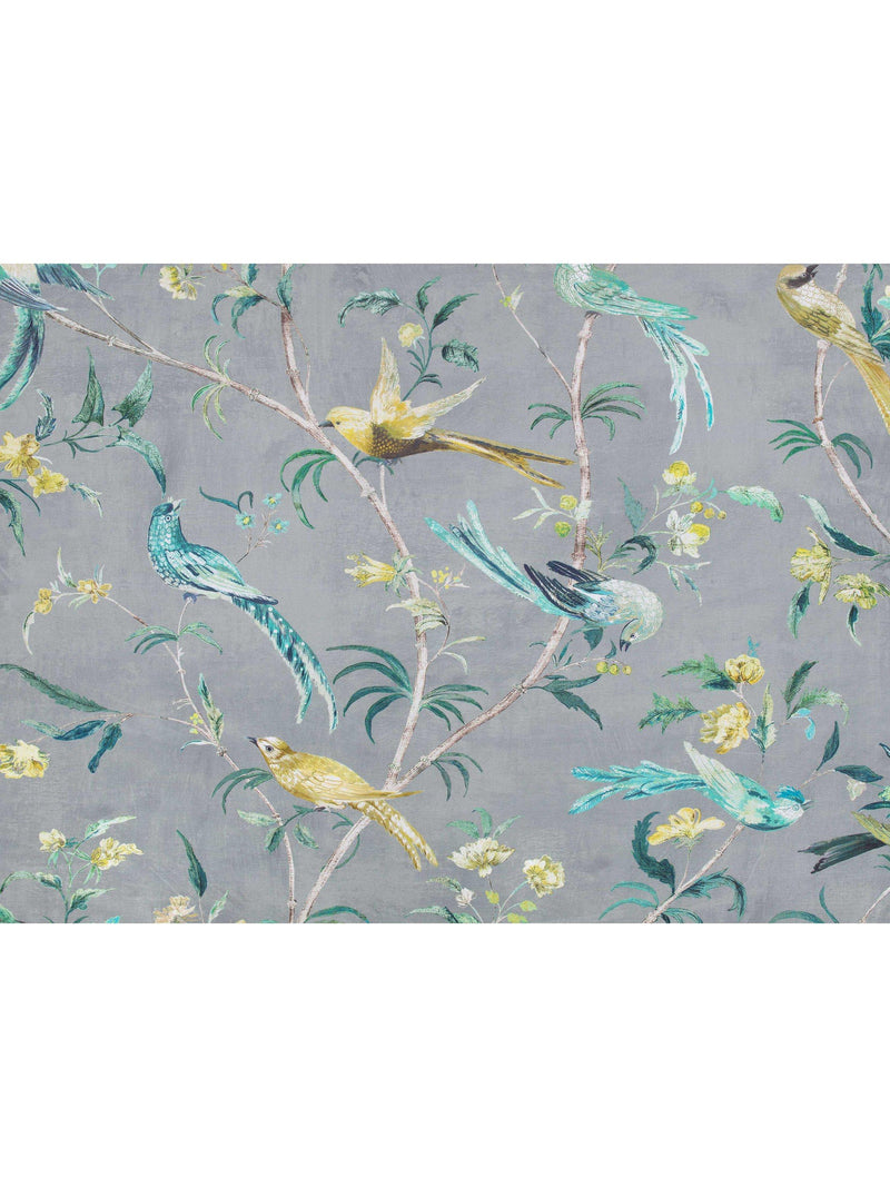 Romo Pluma fabric tropical bird design linen blend, imported from the UK