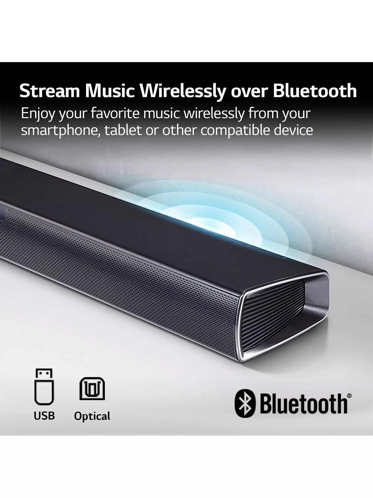 LG SQC1 soundbar with wireless subwoofer (British brand)